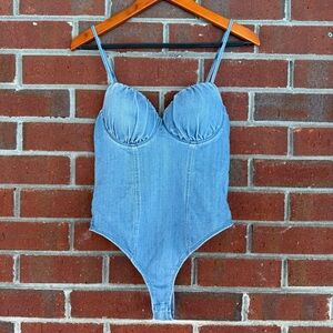 BlakShe Denim Blue Bodysuit